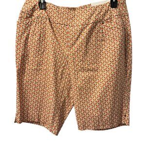 Cato Womens Hi-Rise Shorts 18W Geometric Print inseam shorts. NWT